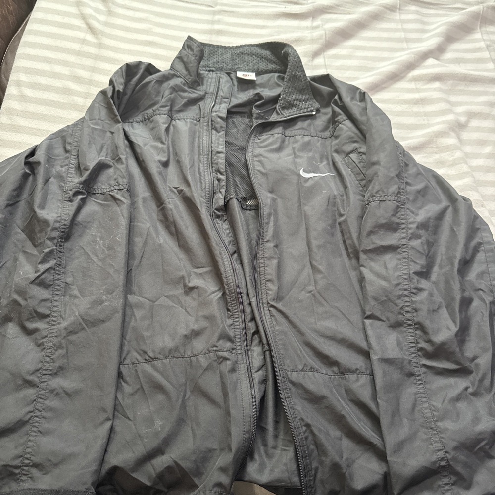 Nike Vtge Windbreaker FullZip Windbreaker Jacket Black Men's X-Large RN56323 90s